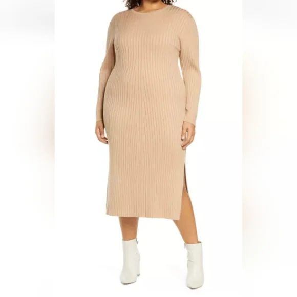 NEW WAYF Ribbed Knit Sweater Dress - Picture 4 of 6